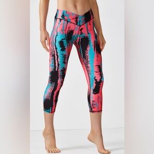 Fabletics Winn Printed PowerHold Capri Leggings, Workout, Gym, Yoga